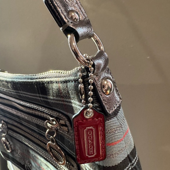 HTF LIMITED EDITION COACH POPPY Tartan Plaid Groovy Swing shoulder bag - Picture 4 of 8